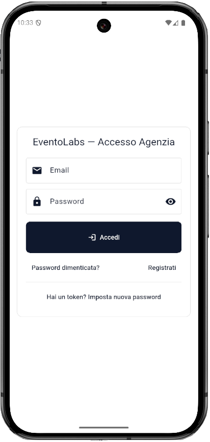App EventoLabs su smartphone
